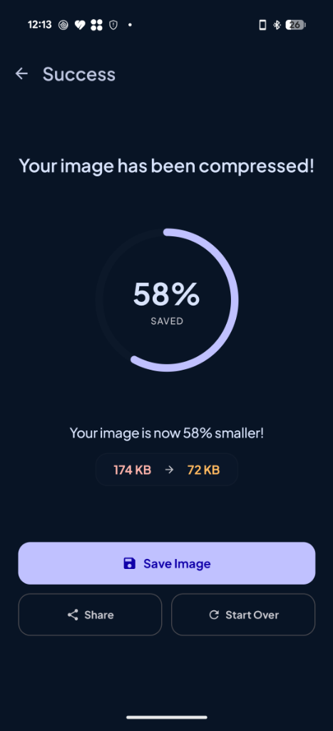 SafeShot Android Compression Success